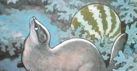 田里吃瓜的猹,夏日田园风情画卷